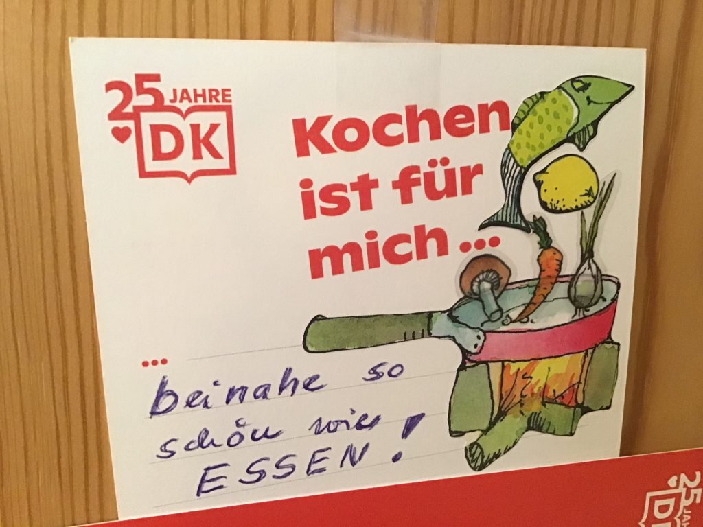 Ein Foto der Gewinnerkarte beim Kochbuchgewinnspiel.